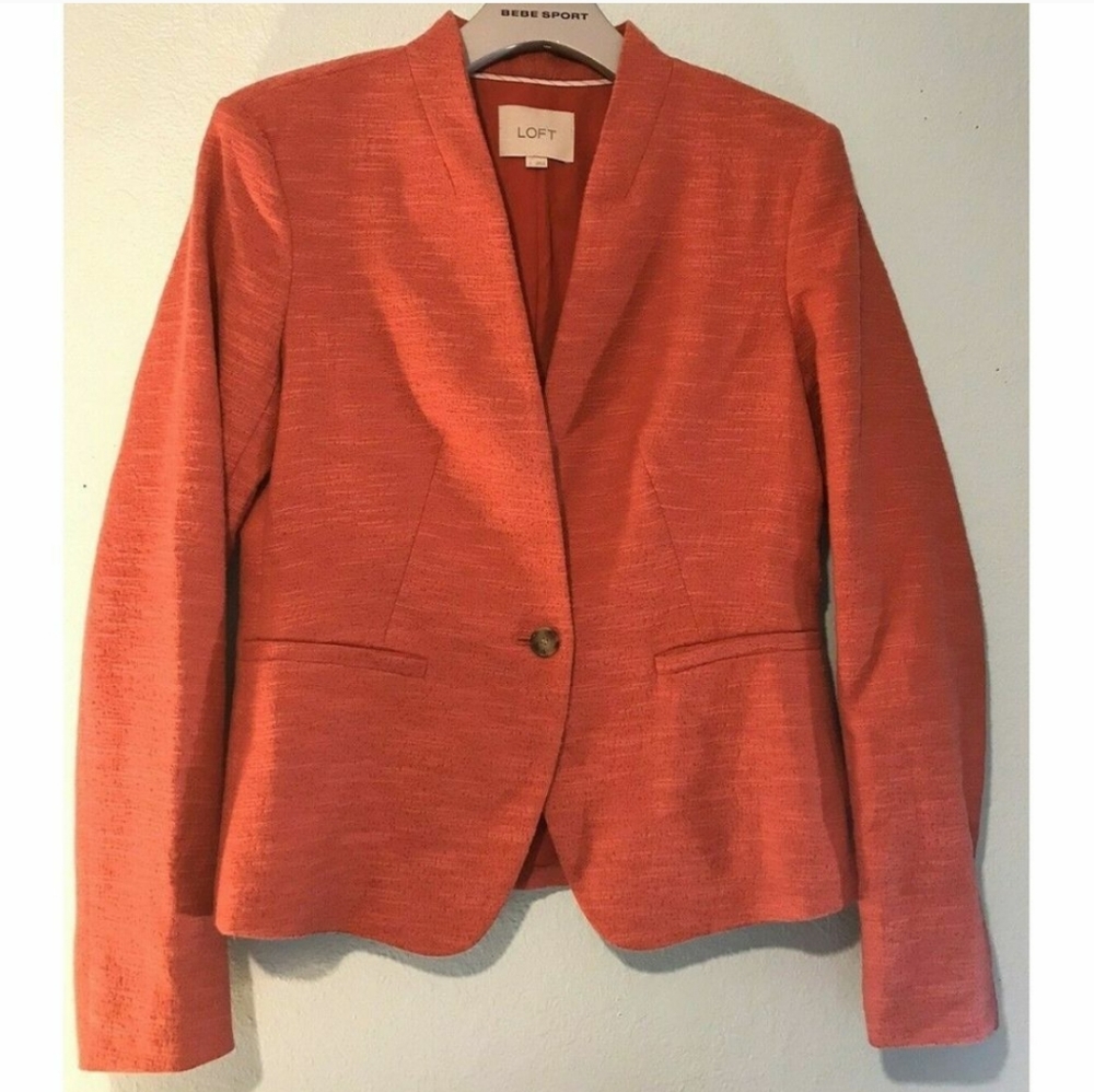 Loft red/orange blazer, EUC